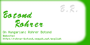 botond rohrer business card